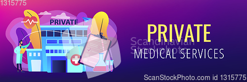 Image of Private healthcare concept banner header.