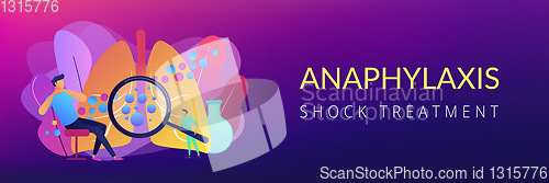 Image of Anaphylaxis concept banner header.