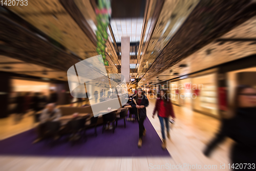 Image of Abstract blur of beautiful luxury shopping mall