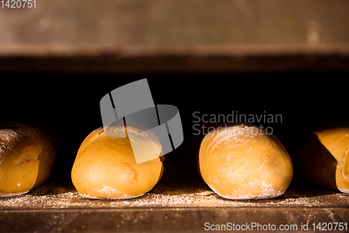 Image of Baked bread in the bakery