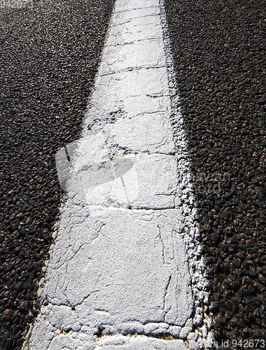 Image of asphalt road and white line