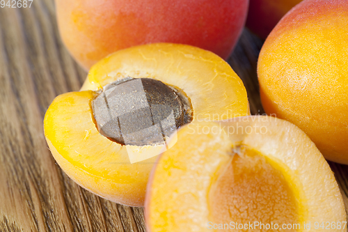Image of half ripe apricot