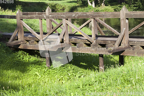 Image of Wooden bridge, close-up
