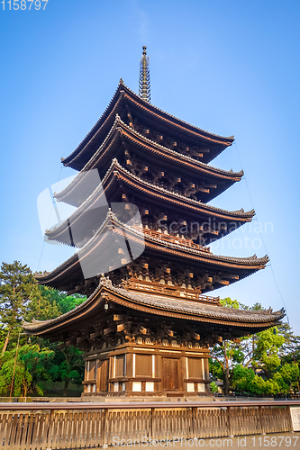 Image of kofuku-ji temple pagoda, Nara, Japan