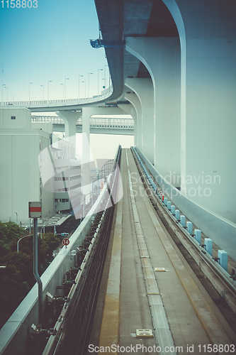 Image of Monorail on Rainbow bridge, Tokyo, Japan