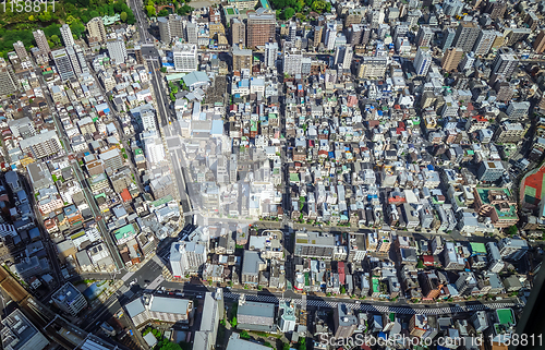 Image of Tokyo city skyline aerial view, Japan