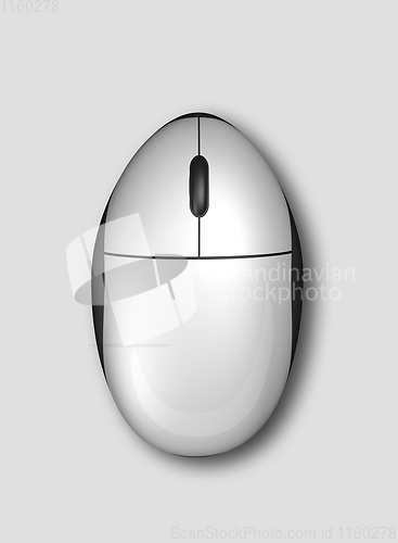 Image of 3D computer mouse isolated on grey