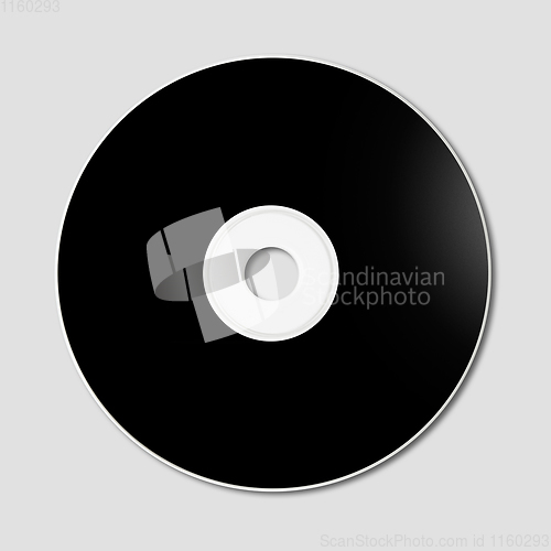 Image of Black CD - DVD mockup template isolated on Grey