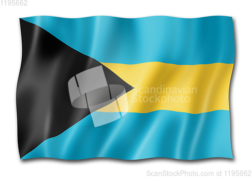 Image of Bahamian flag isolated on white