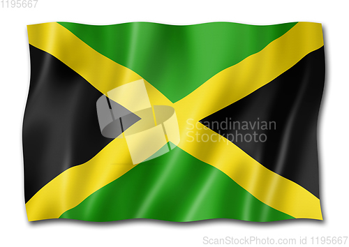 Image of Jamaican flag isolated on white