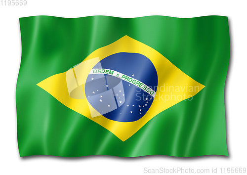 Image of Brazilian flag isolated on white