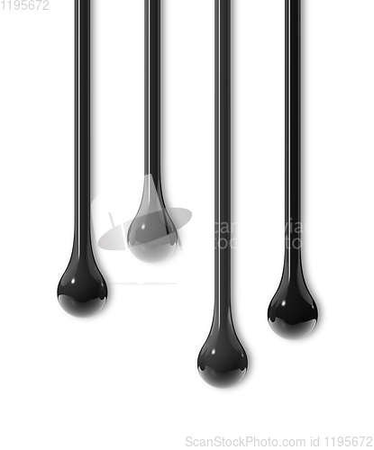 Image of Black ink drops