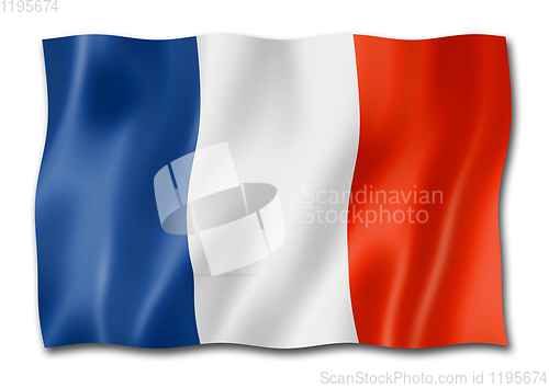 Image of French flag isolated on white