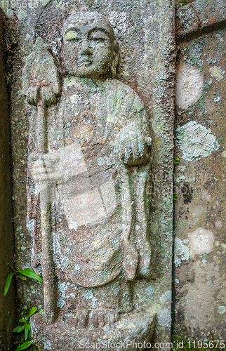 Image of Buddha statue in Chion-in temple graveyard, Kyoto, Japan