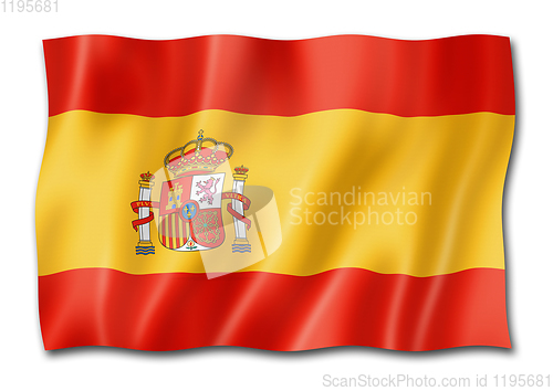 Image of Spanish flag isolated on white