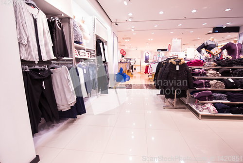Image of interior of clothing store