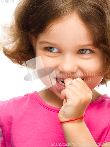 Image of Portrait of happy little girl