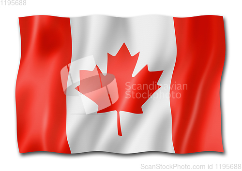 Image of Canadian flag isolated on white