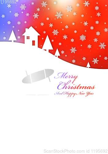 Image of Merry Christmas rainbow card