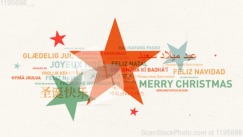 Image of Merry christmas vintage card from the world