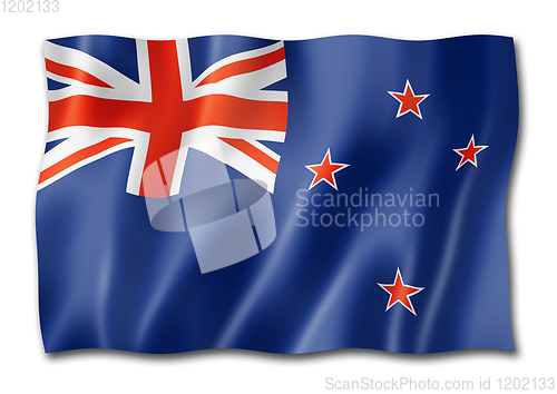 Image of New Zealand flag isolated on white