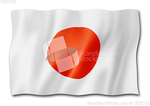 Image of Japanese flag isolated on white
