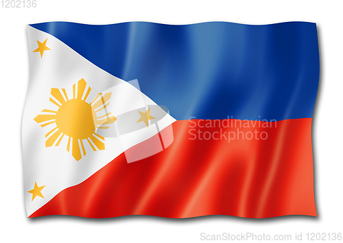 Image of Philippines flag isolated on white