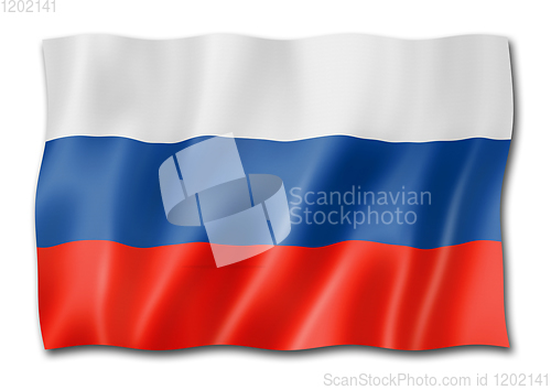 Image of Russian flag isolated on white