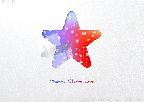 Image of Merry Christmas star card