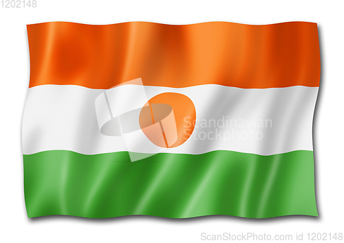 Image of Niger flag isolated on white