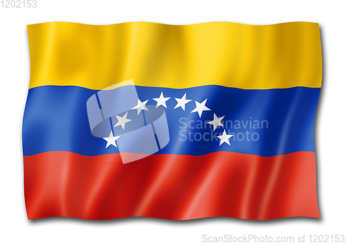 Image of Venezuelan flag isolated on white