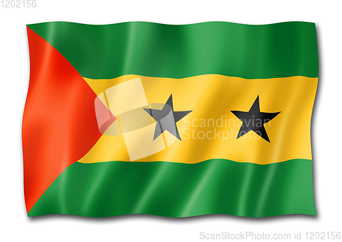 Image of Sao Tome and Principe flag isolated on white