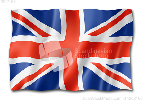 Image of British flag isolated on white