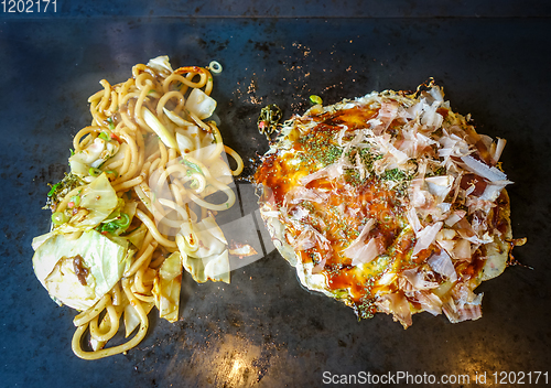 Image of teppanyaki, japanese traditional hot plate food