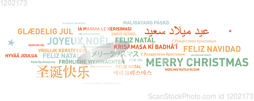Image of Merry christmas card from the world