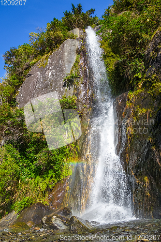 Image of Franz Josef glacier waterfalls, New Zealand