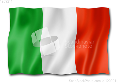 Image of Italian flag isolated on white