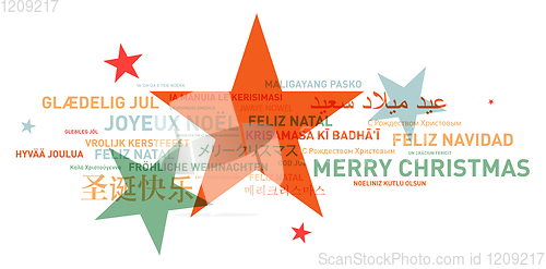 Image of Merry christmas card from the world