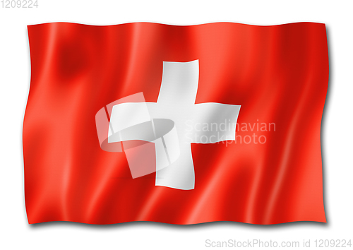 Image of Swiss flag isolated on white