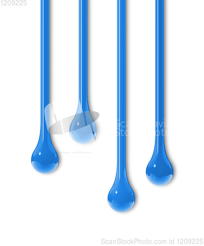 Image of Blue ink drops