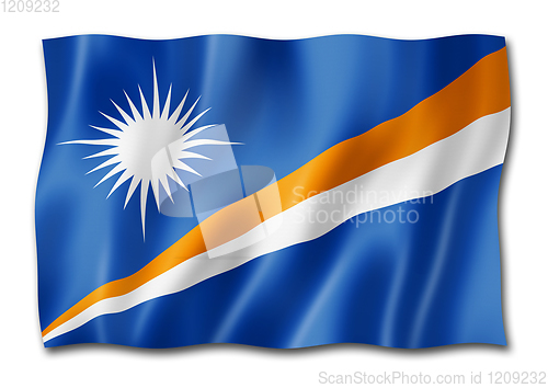 Image of Marshall Islands flag isolated on white