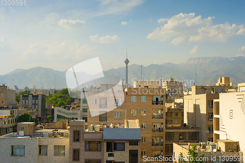 Image of Tehran skyline with Milad tower