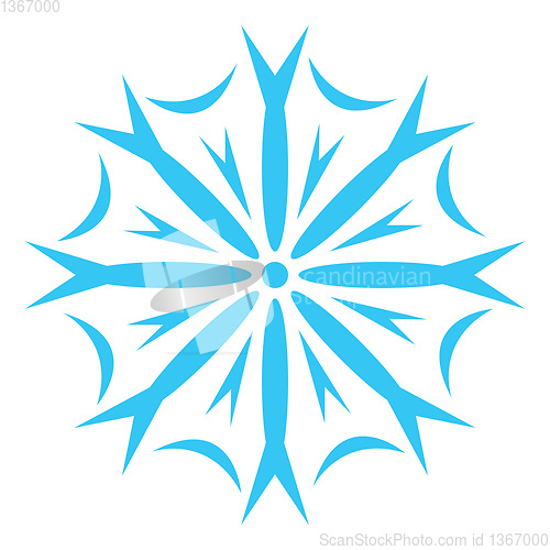 Image of Clipart of a snowflake vector or color illustration
