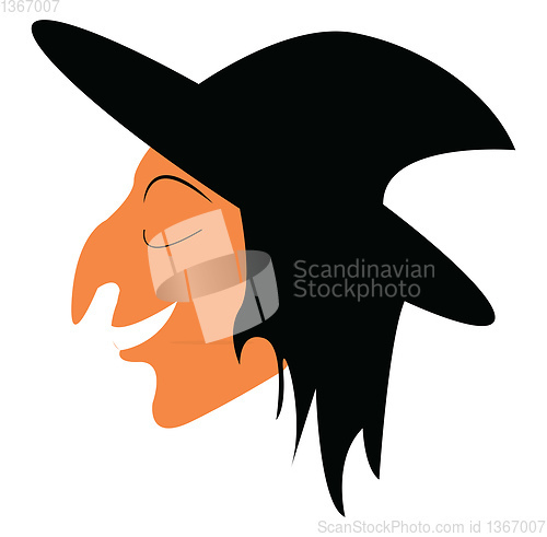 Image of Woman in halloween costume vector or color illustration