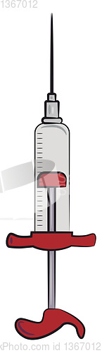 Image of A injection syringe vector or color illustration