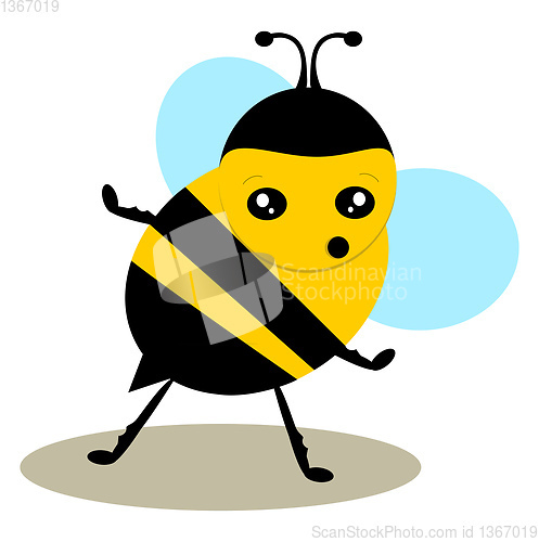 Image of Bee vector color illustration.