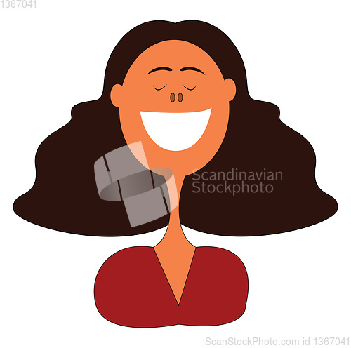 Image of Smiling woman illustration vector on white background illustrati