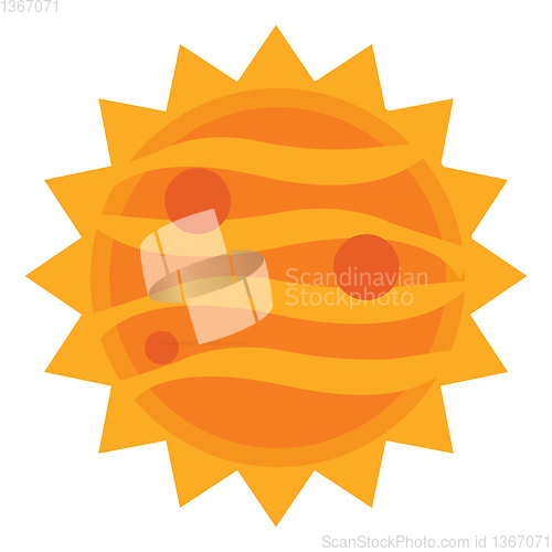 Image of Two Suns vector color illustration.