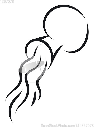 Image of Simple black and white tattoo sketch of aquarius horoscope sign 