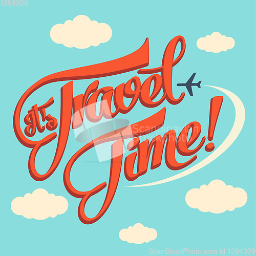 Image of It\'s travel time. Summer holiday poster